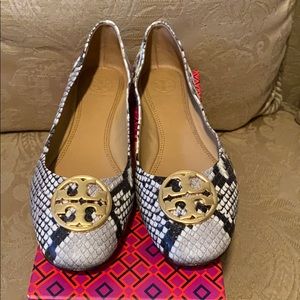 Tory Burch Chelsea  Ballet snake print flats